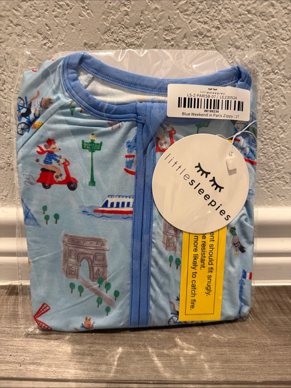 littlesleepies Zippy Romper - Weekend jn Paris